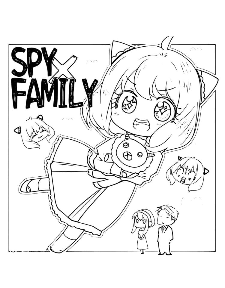 Coloriage Anya Forger de anime Spy × Family