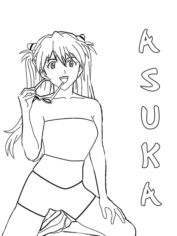 Coloriage Asuka Langley