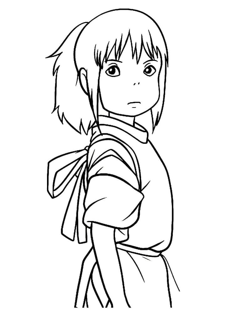 Coloriage Chihiro de Le Voyage de Chihiro