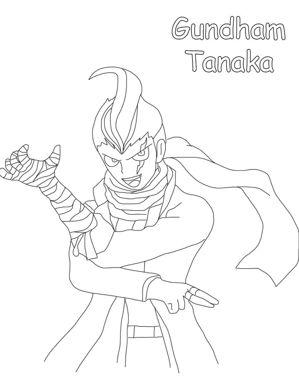 Coloriage Cool Gundham Tanaka