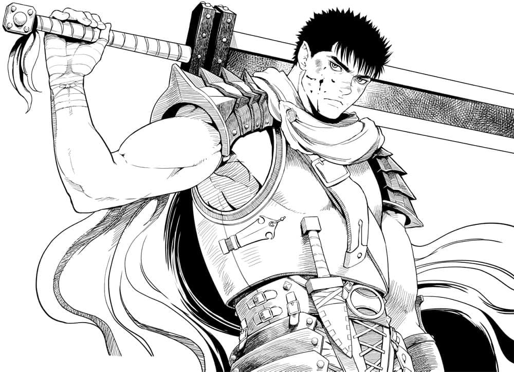 Coloriage Guts Génial de Berserk