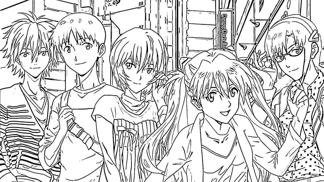 Coloriage Image de Neon Genesis Evangelion