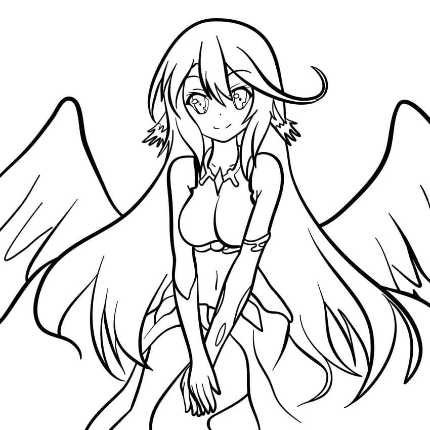 Coloriage Joyeux Jibril de No Game No Life