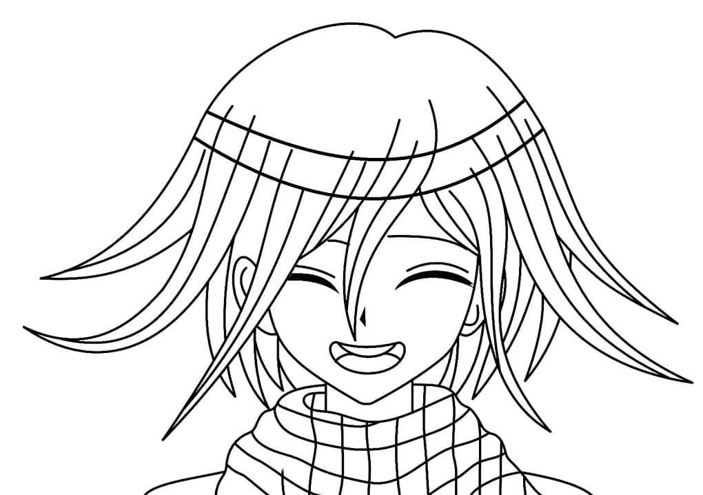 Coloriage Kokichi Oma Riant