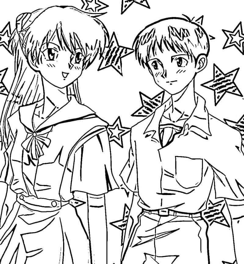 Coloriage Neon Genesis Evangelion HD