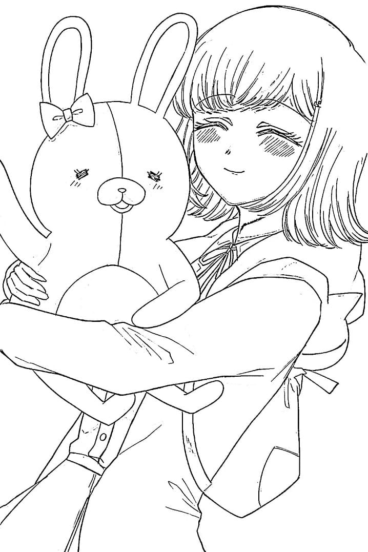 Coloriage Petite Fille Animée De Danganronpa