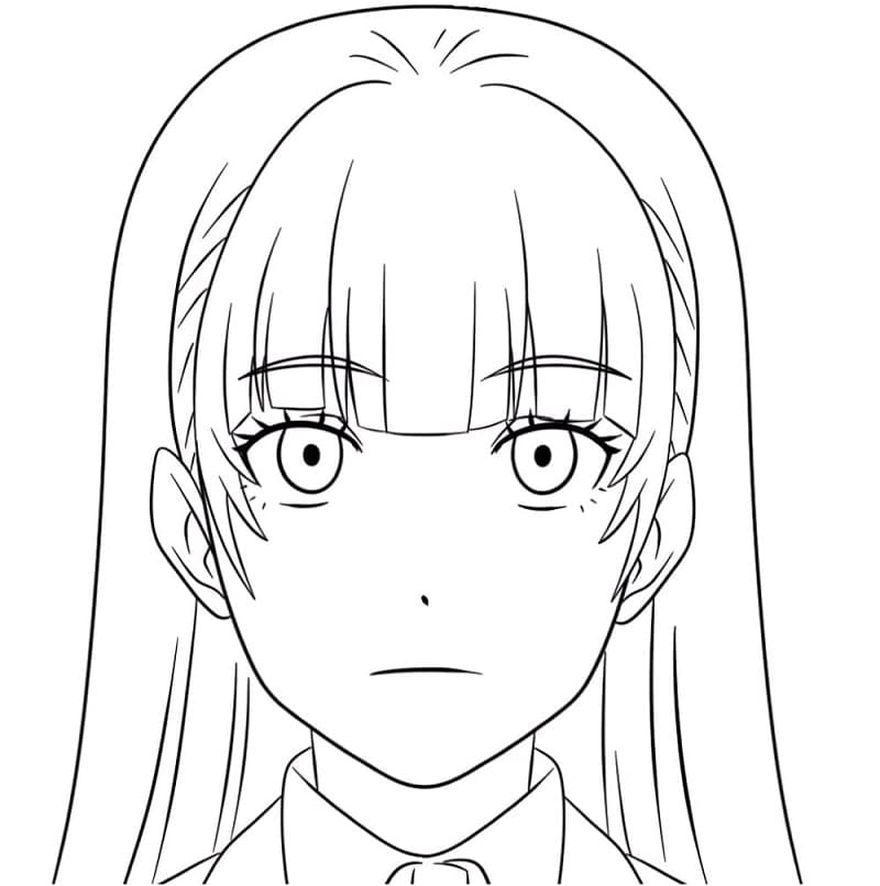 Coloriage Portrait De Kakegurui