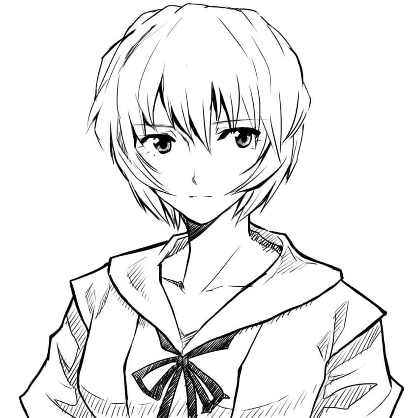 Coloriage Rei Ayanami Neon Genesis Evangelion