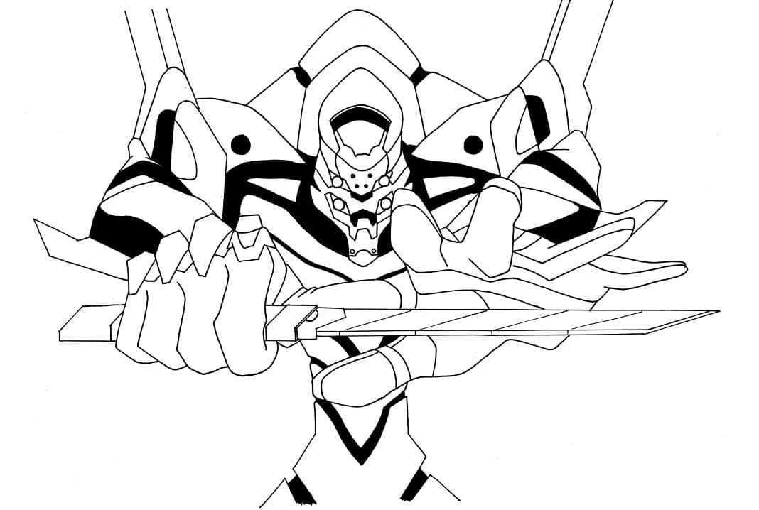 Coloriage Robot géant Neon Genesis Evangelion