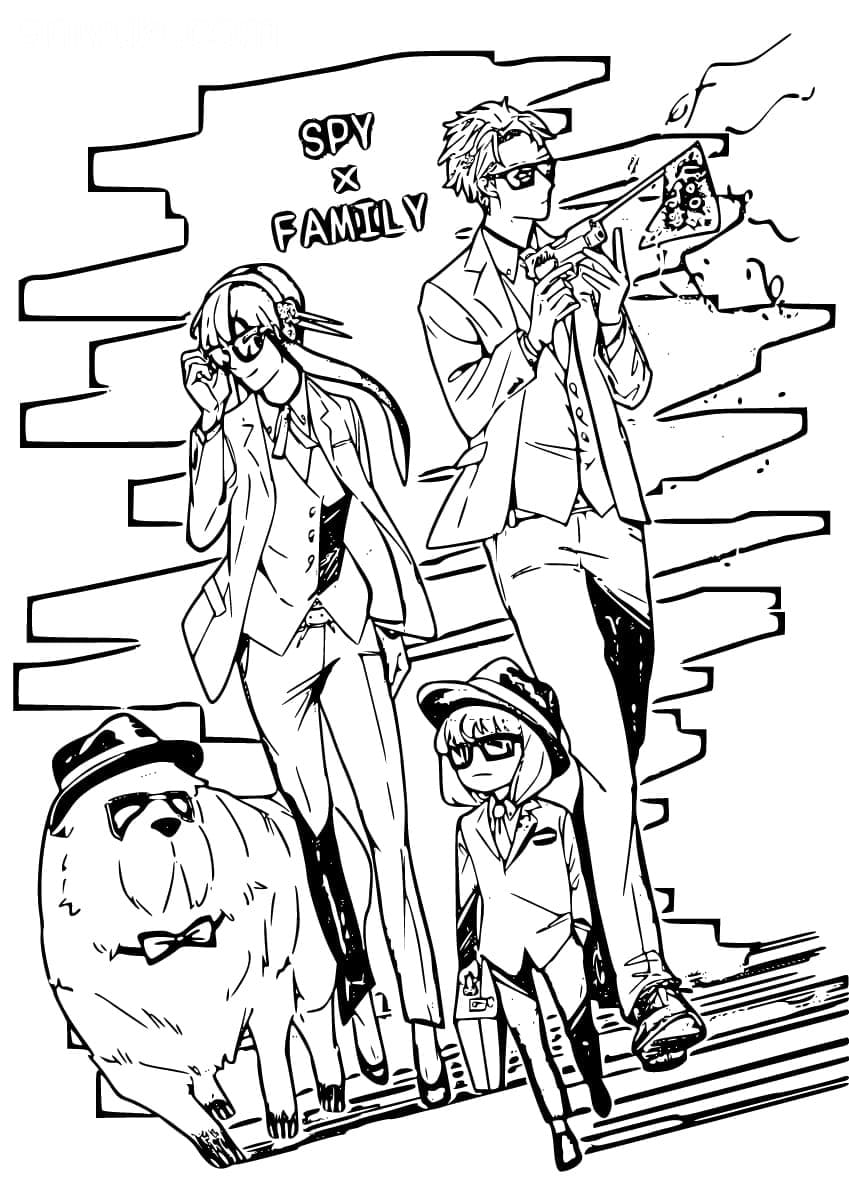 Coloriage Spy × Family impression gratuite