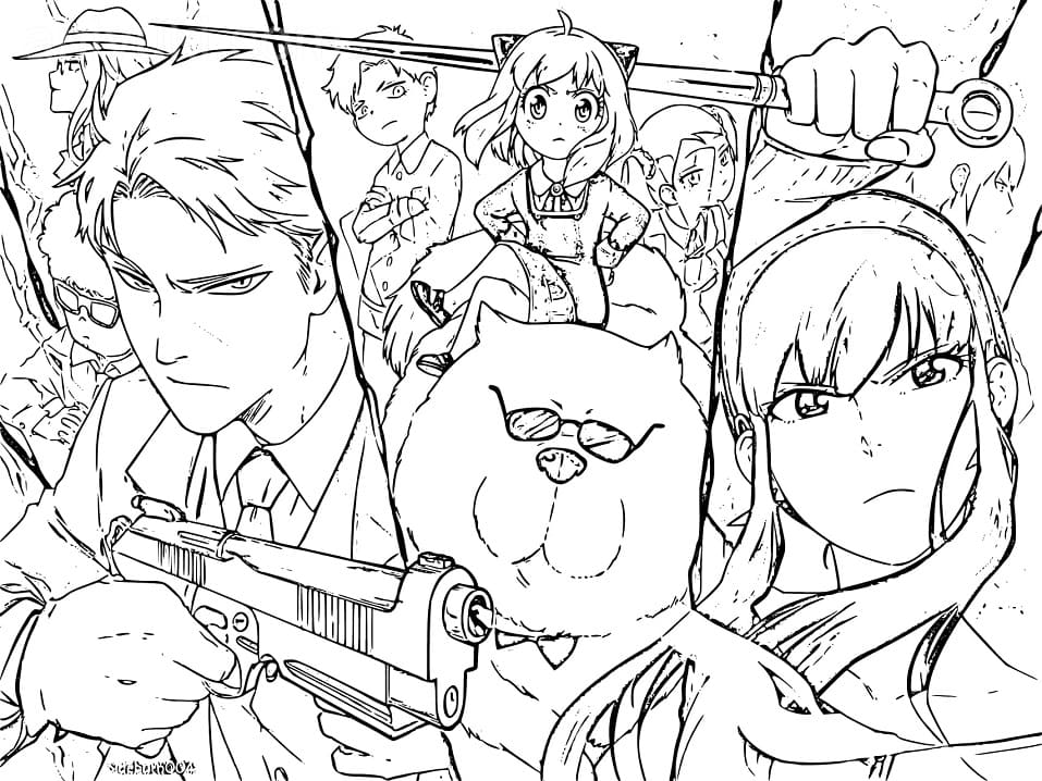 Coloriage Spy × Family imprimable