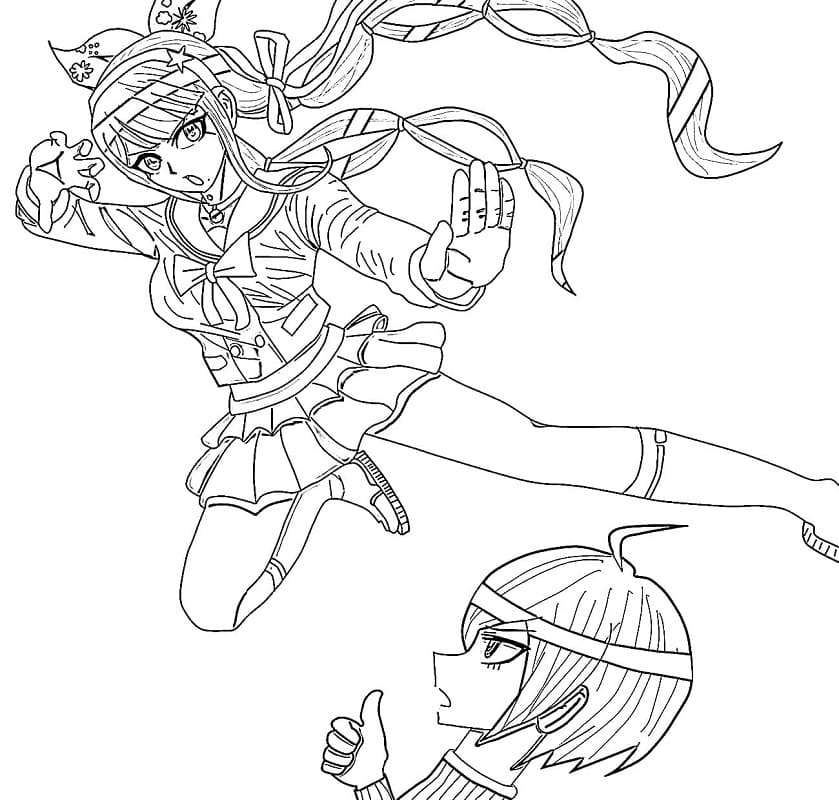 Coloriage Tenko Chabashira Et Shuuichi Saihara