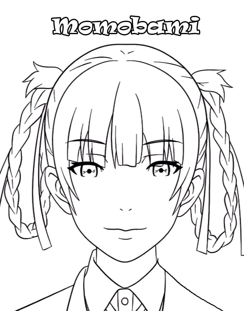 Coloriage Tête de Kirari Momobami