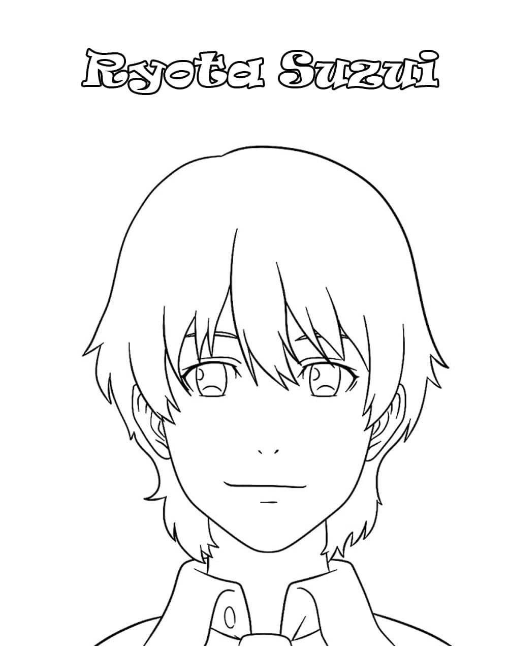 Coloriage Tête Ryota Suzui