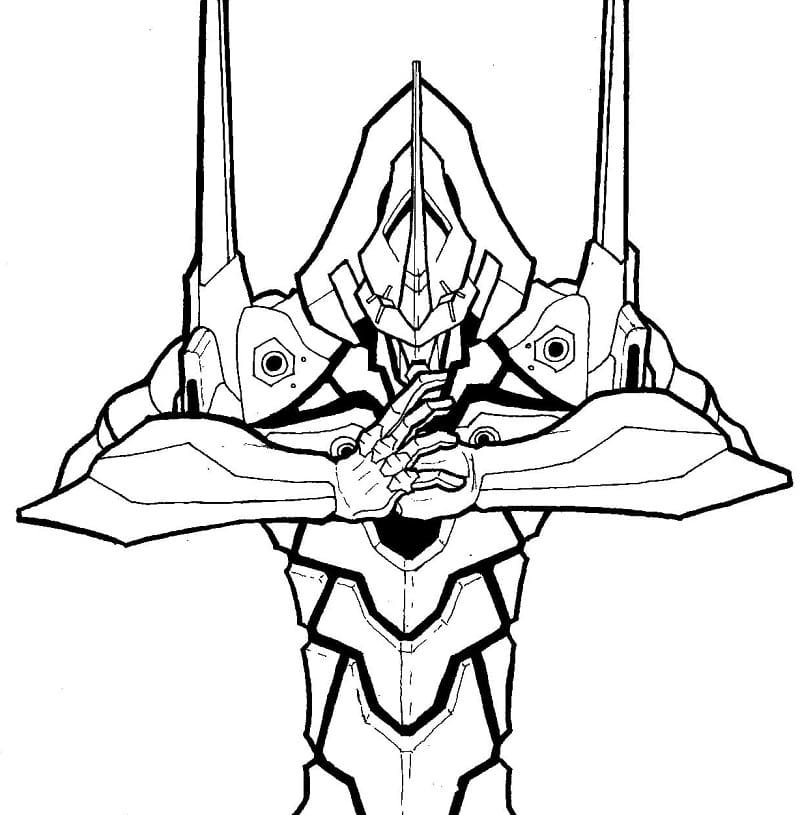 Coloriage Unité-02 de  Neon Genesis Evangelion