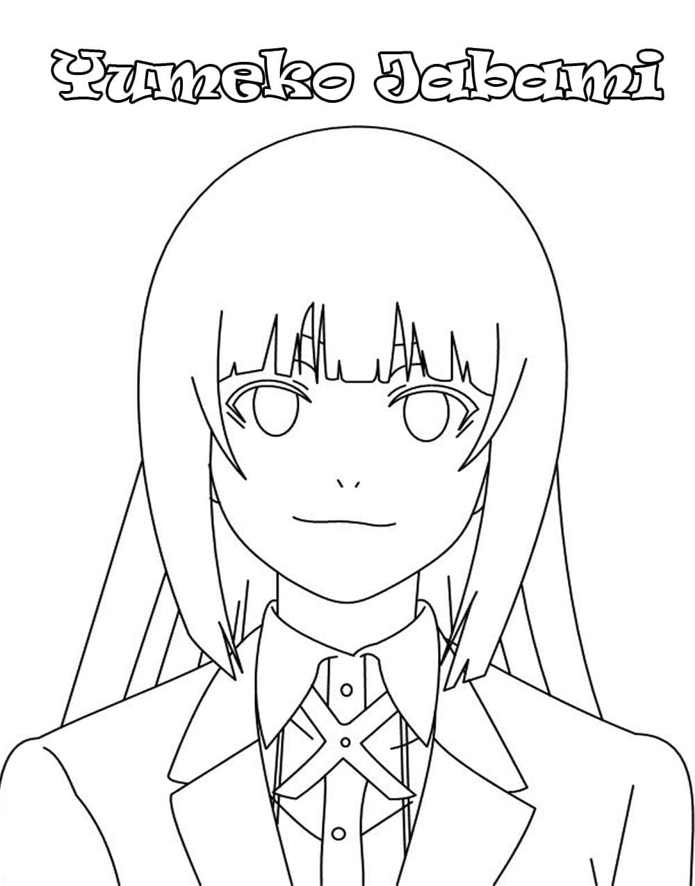 Coloriage Visage De Yumeko Jabami