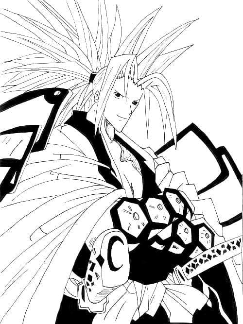 Coloriage Amidamaru de Shaman King