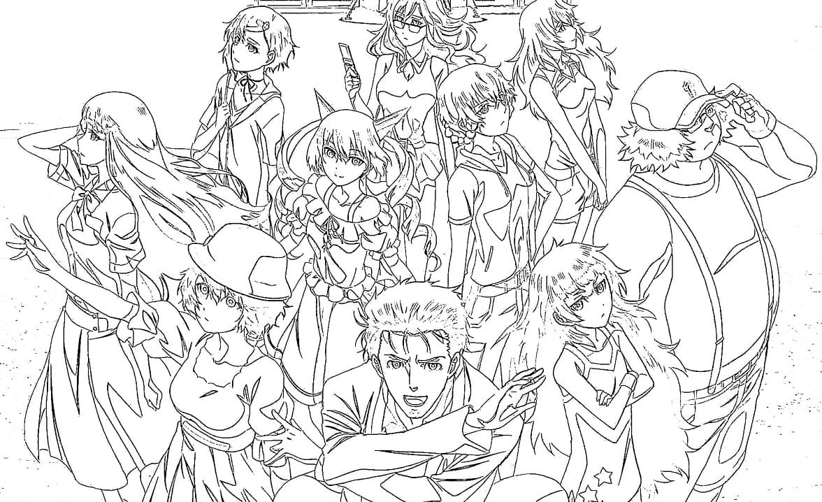 Coloriage Anime Steins Gate