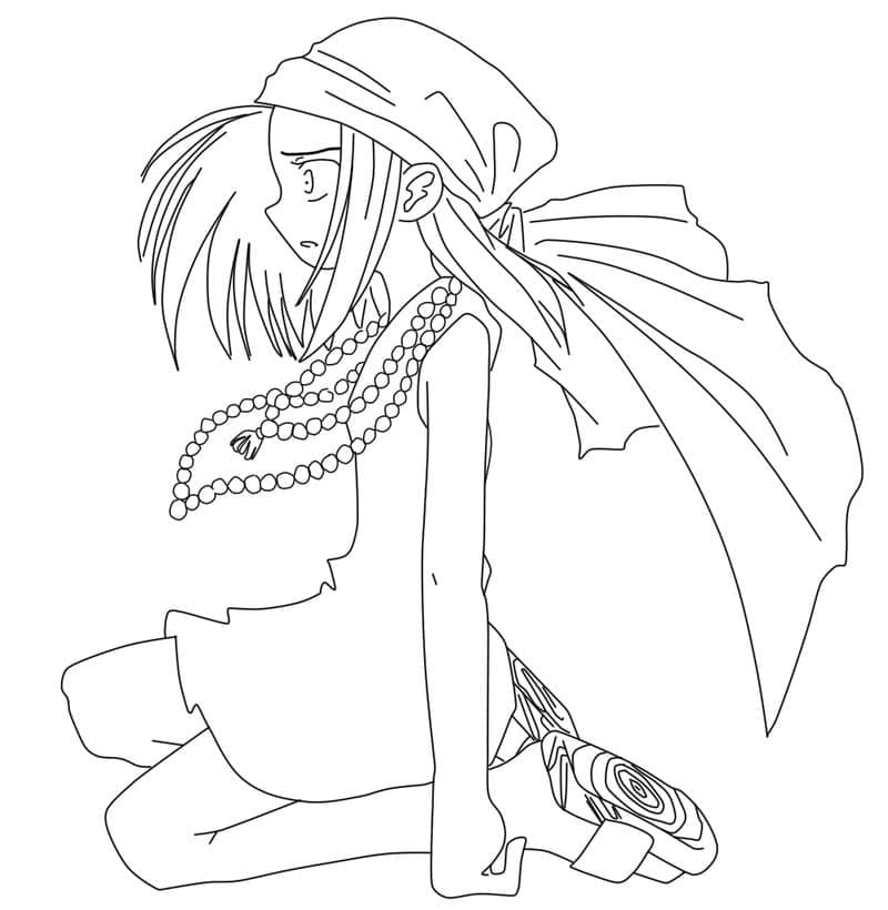 Coloriage Anna de Shaman King