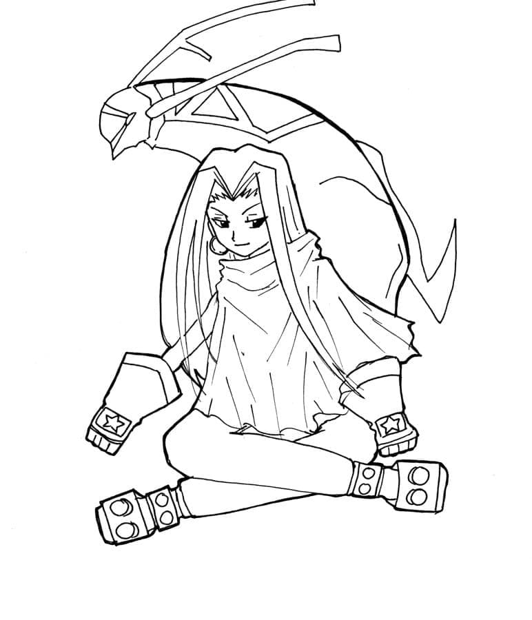 Coloriage Asakura Hao dans Shaman King