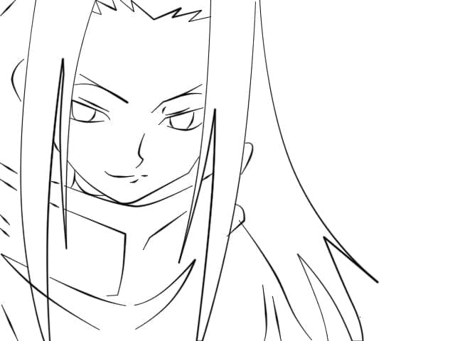 Coloriage Asakura Hao de Shaman King