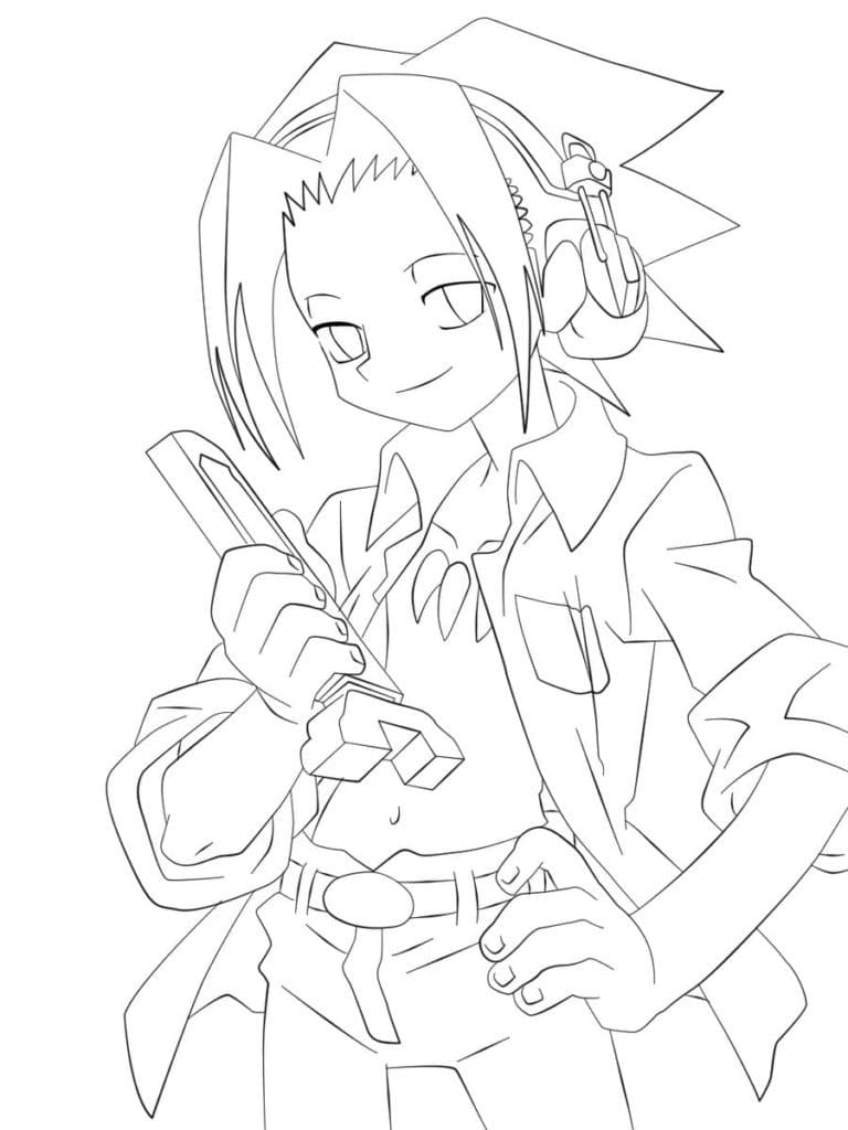 Coloriage Asakura Shaman King