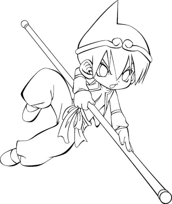 Coloriage Chibi Shaman King