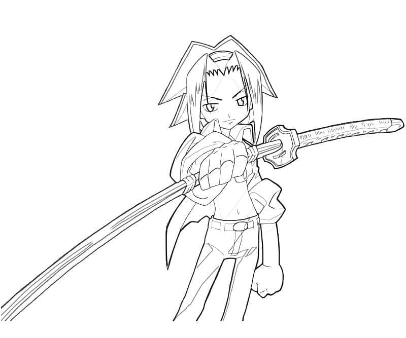 Coloriage Gratuite Yoh Asakura