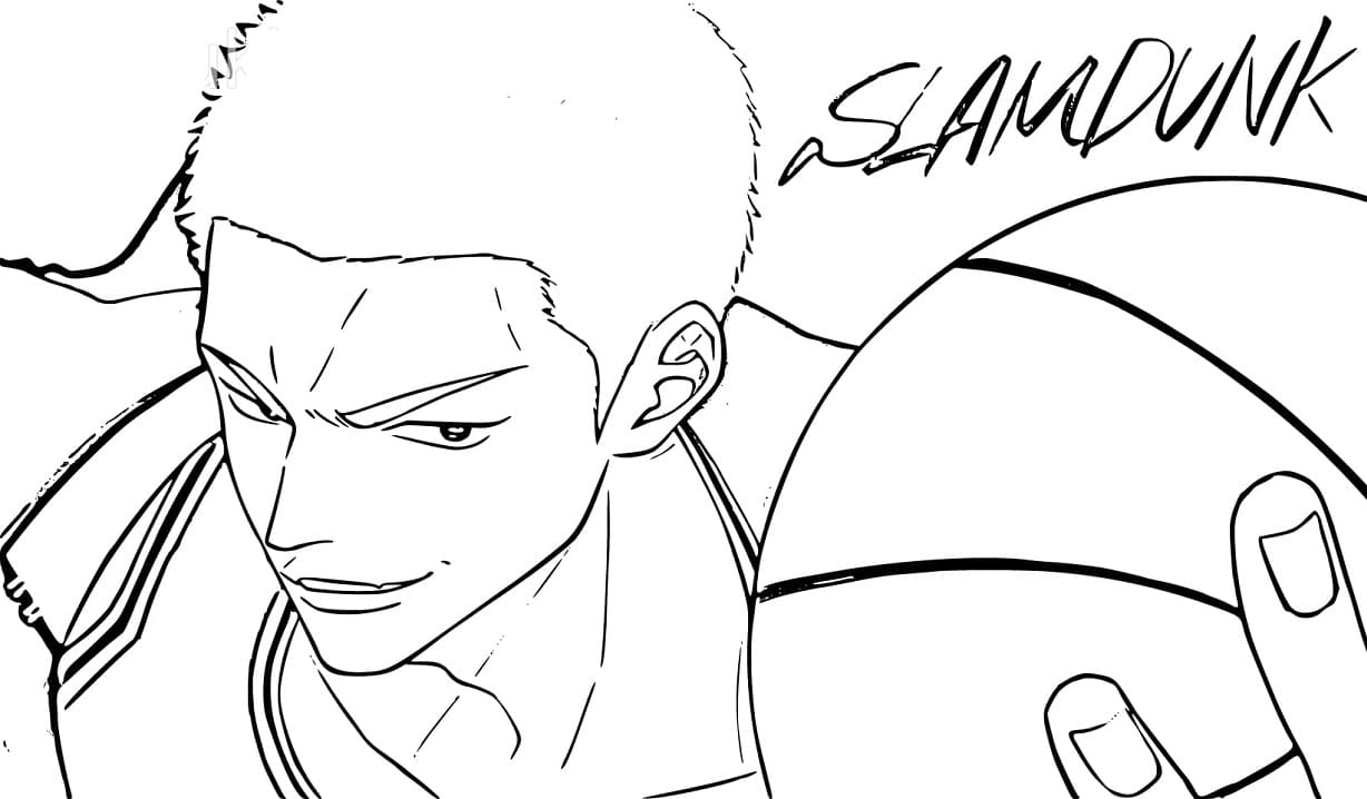 Coloriage Hanamichi Sakuragi
