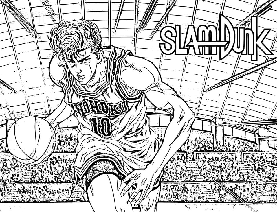 Coloriage Hanamichi Sakuragi Slam Dunk