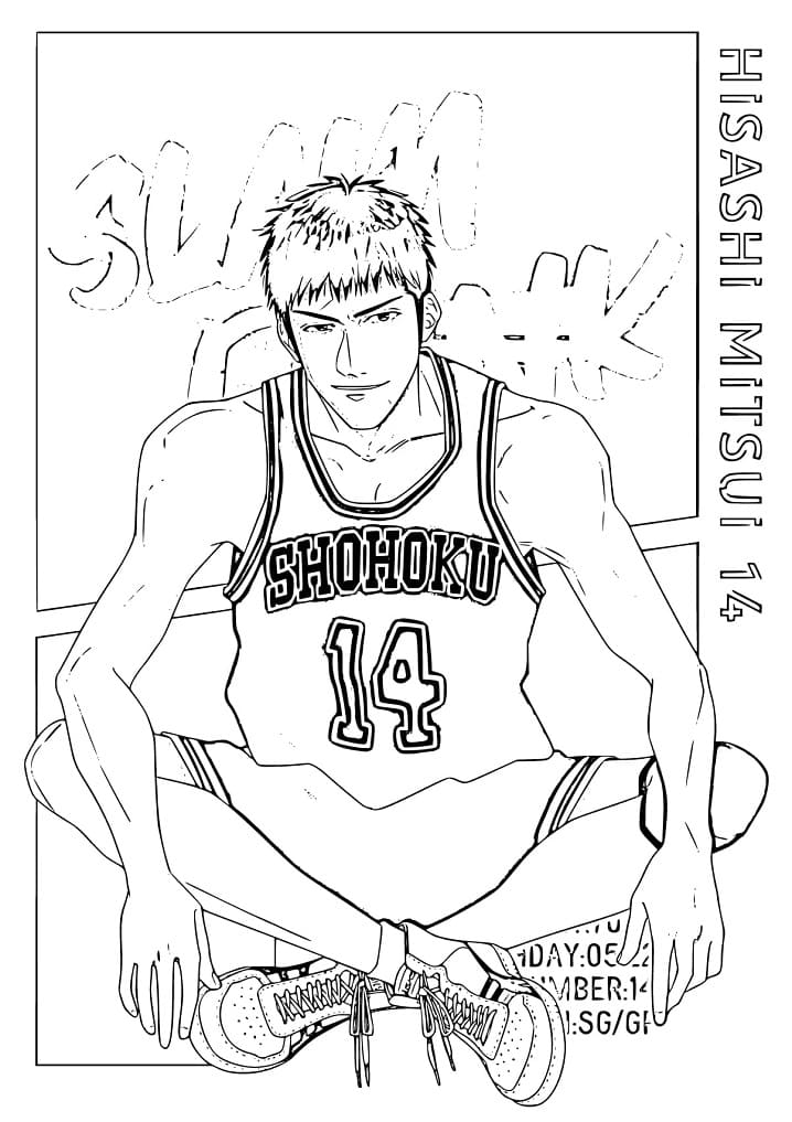 Coloriage Hisashi Mitsui