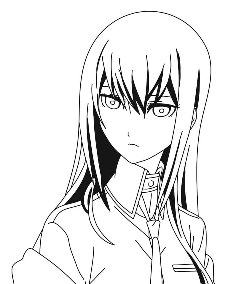 Coloriage Kurisu Makise