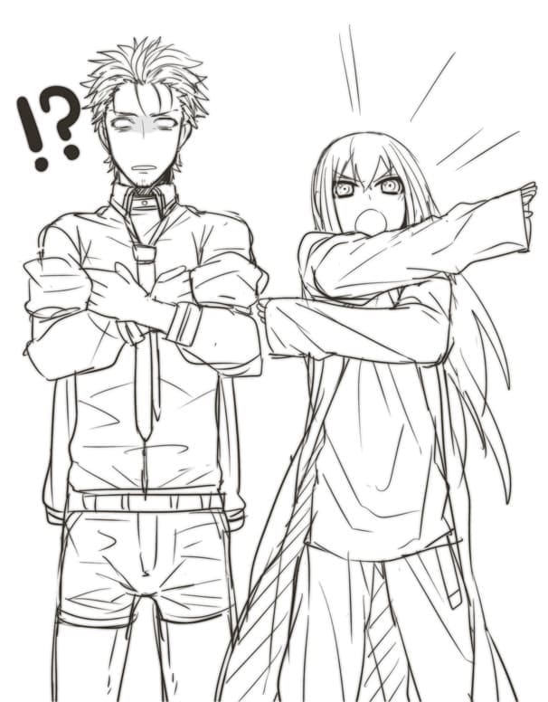 Coloriage Kurisu Makise et Rintarō Okabe