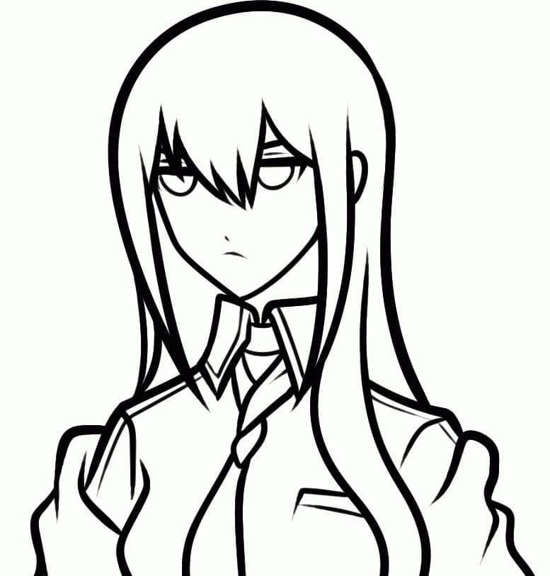 Coloriage Kurisu Makise Steins Gate