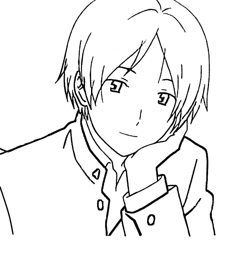 Coloriage Le beau Natsume Takashi