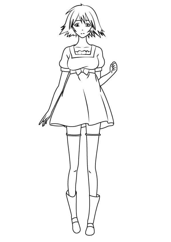 Coloriage Mayuri Shiina