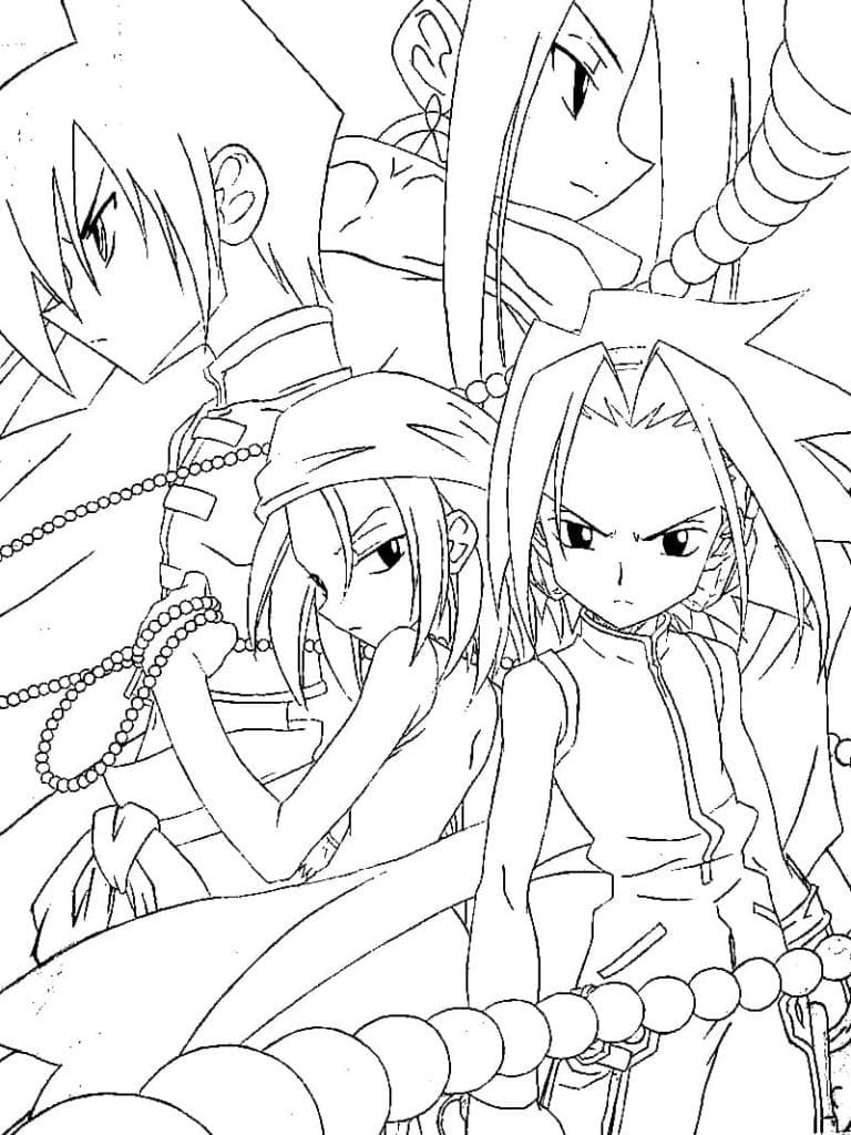 Coloriage Personnages dans Shaman King