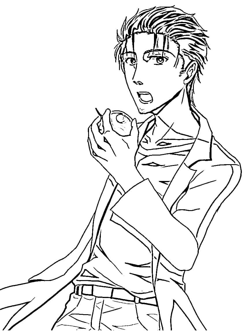 Coloriage Rintarō Okabe de Steins Gate