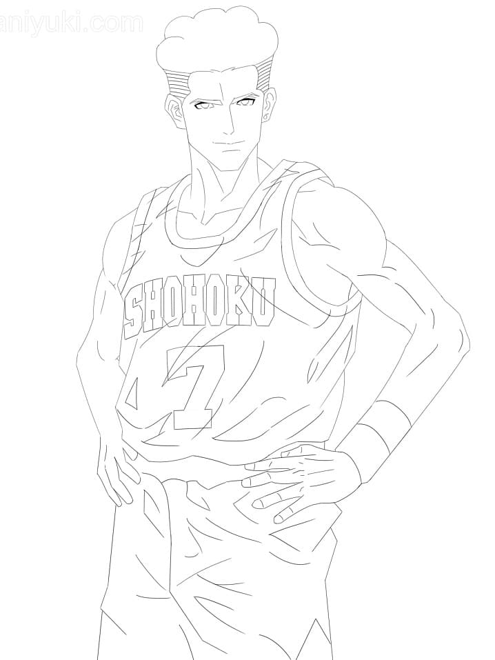 Coloriage Ryota Miyagi de Slam Dunk