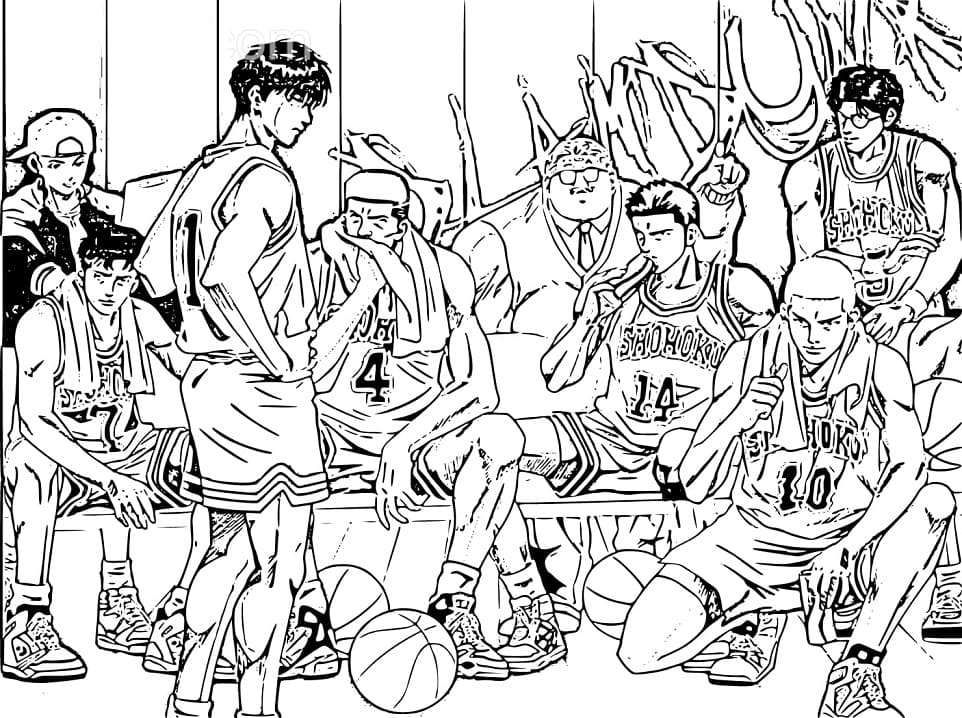 Coloriage Slam Dunk 1