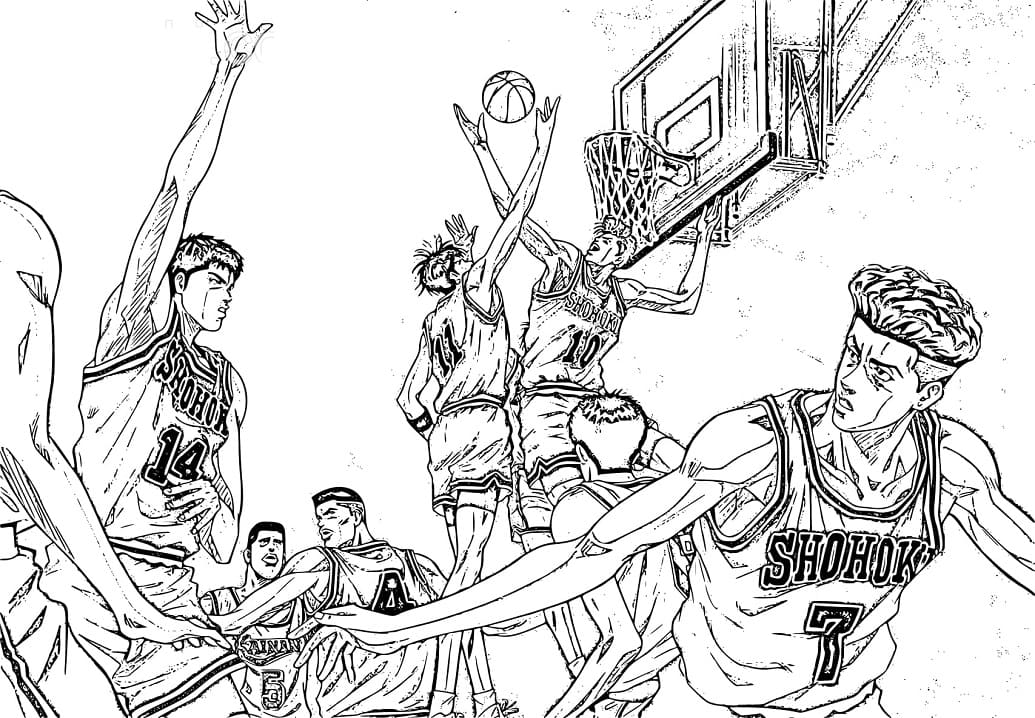 Coloriage Slam Dunk 3