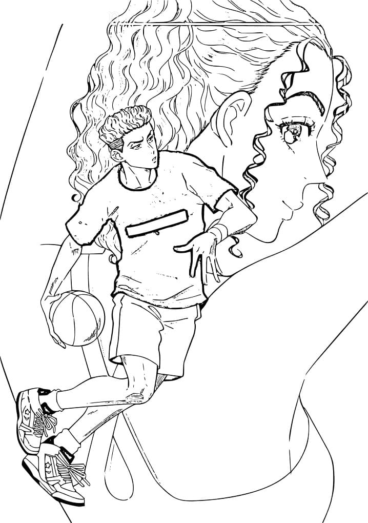 Coloriage Slam Dunk 4