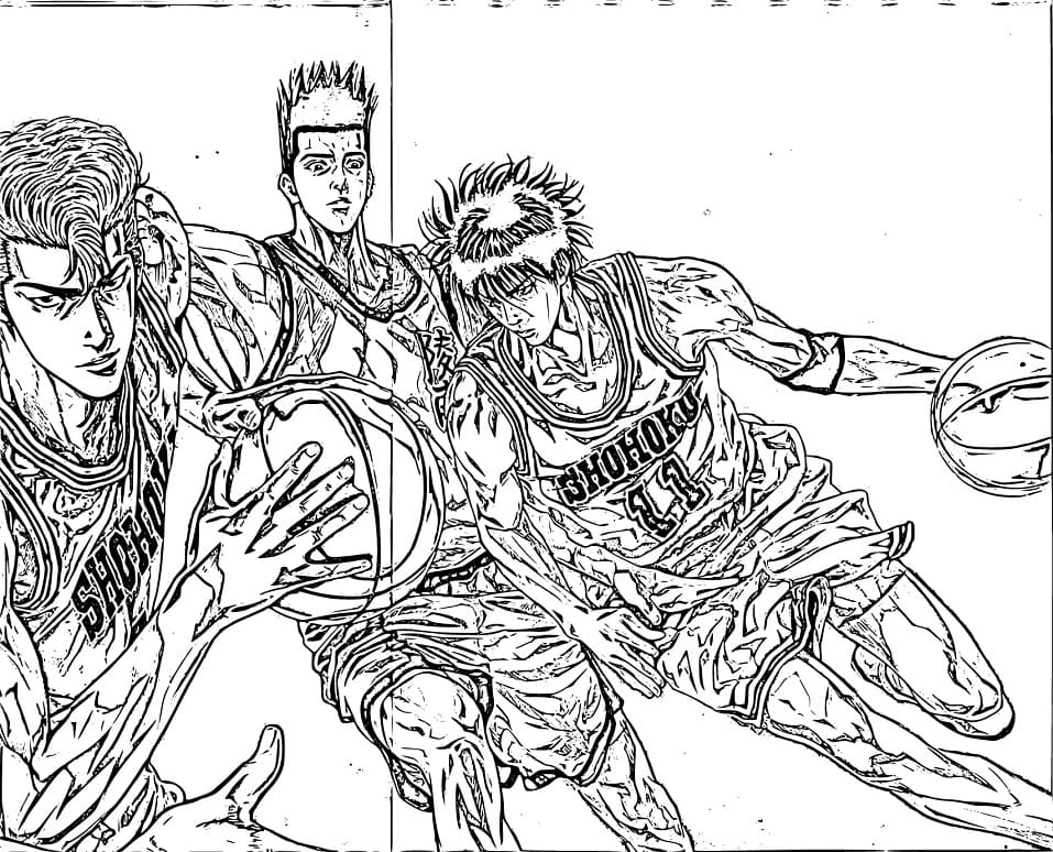 Coloriage Slam Dunk 7
