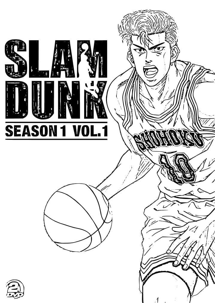 Coloriage Slam Dunk Hanamichi Sakuragi