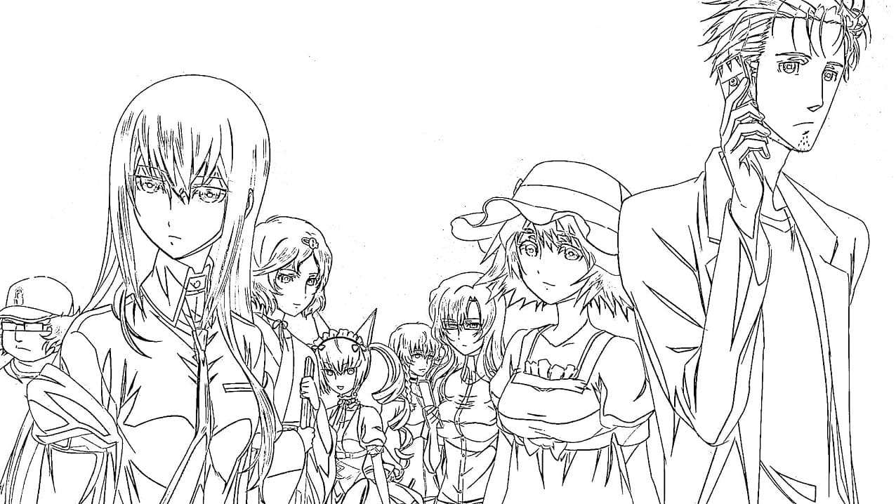 Coloriage Steins Gate Anime