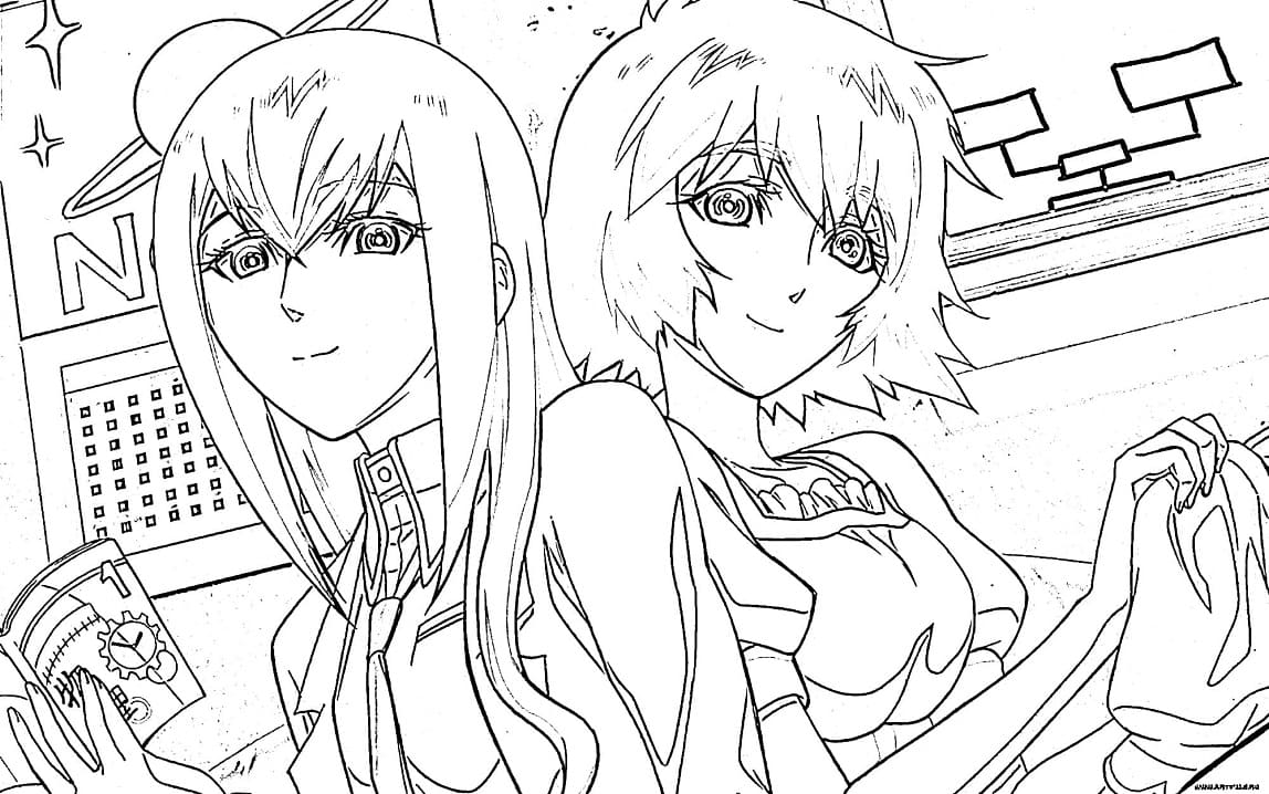 Coloriage Steins Gate Anime Filles