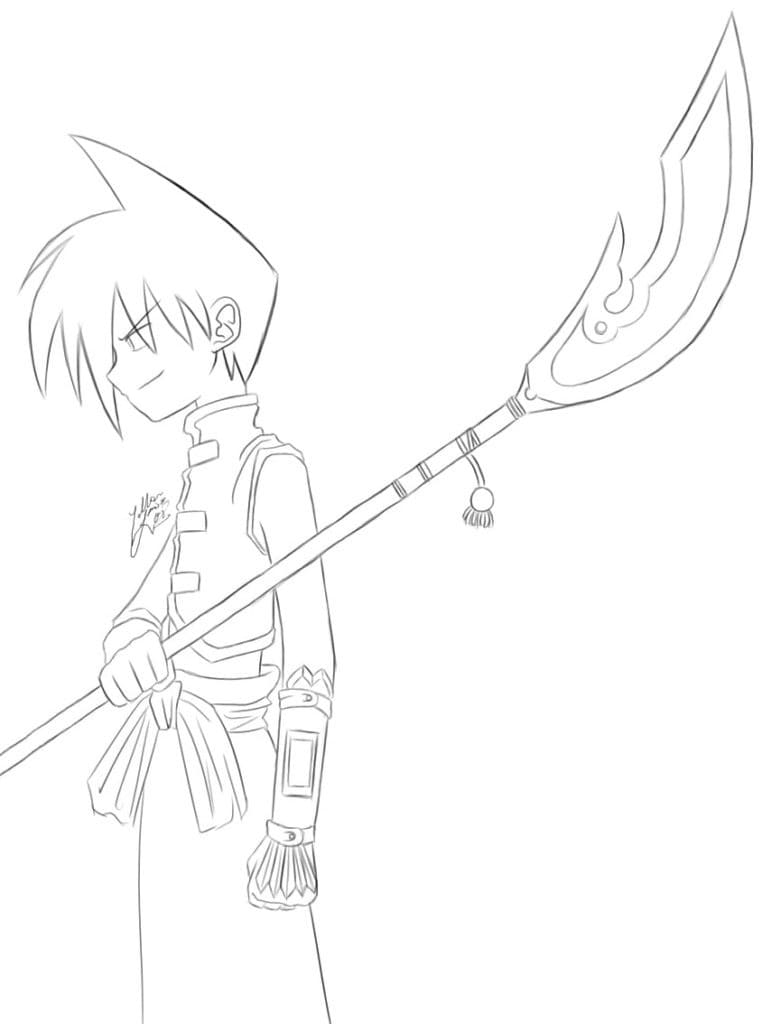 Coloriage Tao Ren de Shaman King