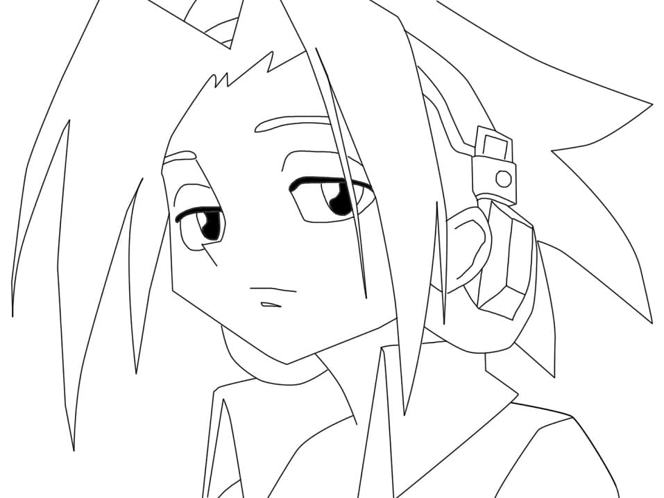 Coloriage Triste Yoh Asakura