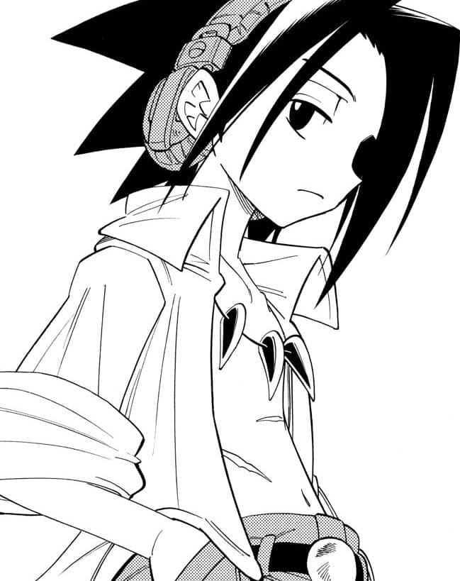 Coloriage Yoh Asakura dans Shaman King