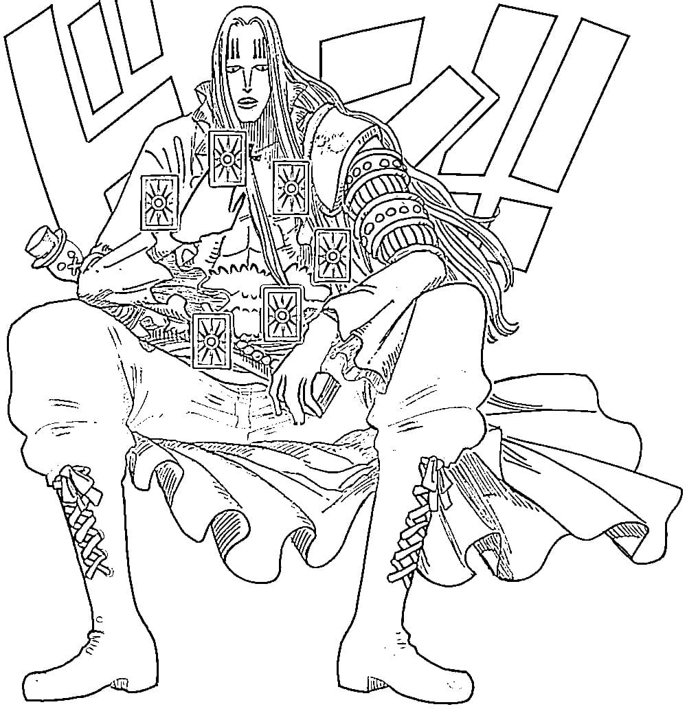 Coloriage Basil Hawkins assis